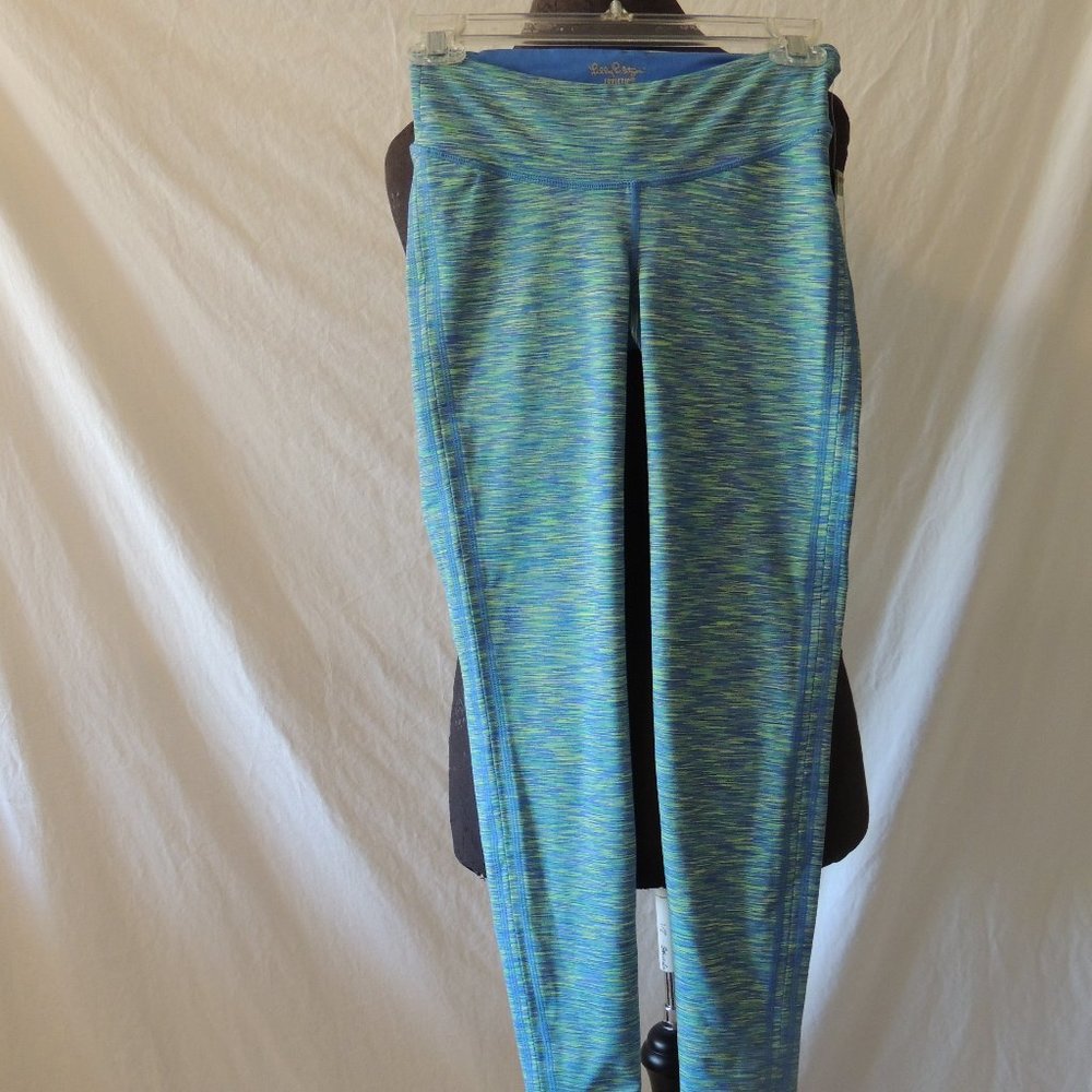 NWT Lilly Pulitzer Sz XS Weekender Leggings Brilliant Blue Space Dye Luxletic